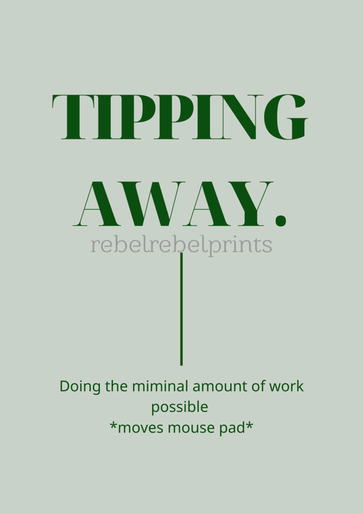 tipping away digital print