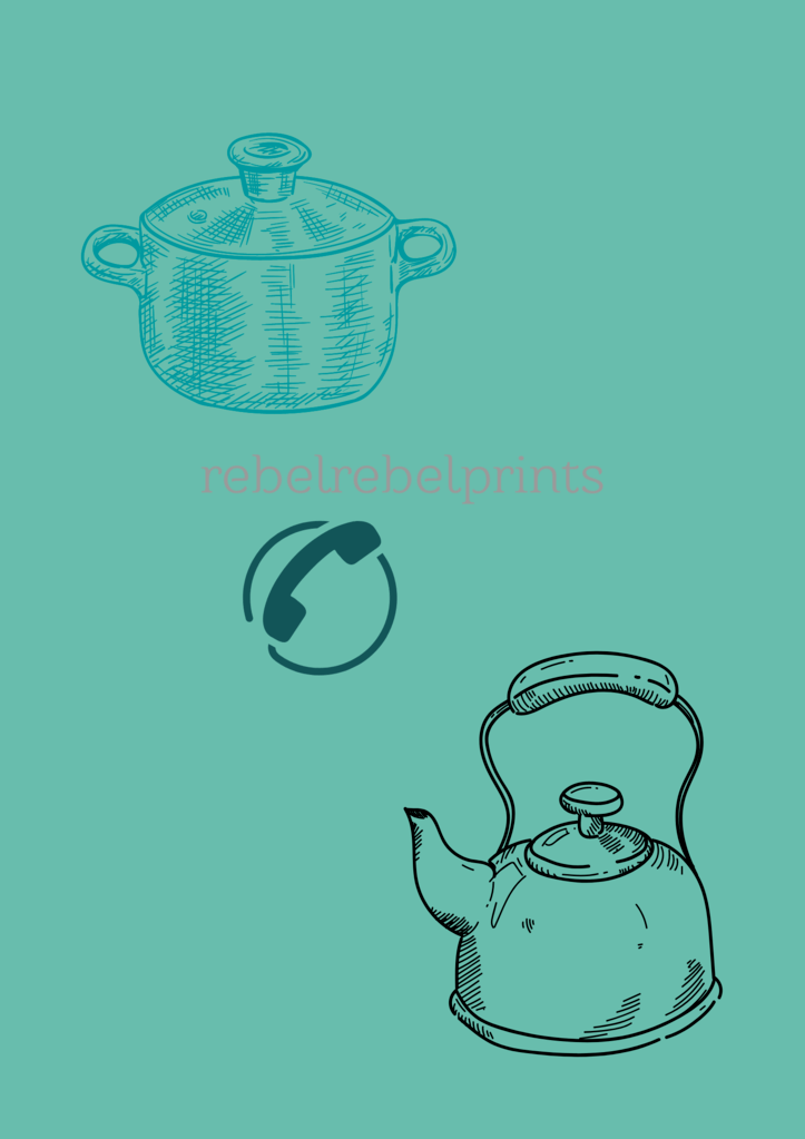 pot calling the kettle digital print