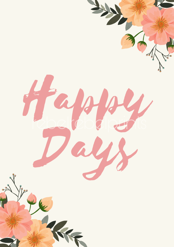 happy days digital print