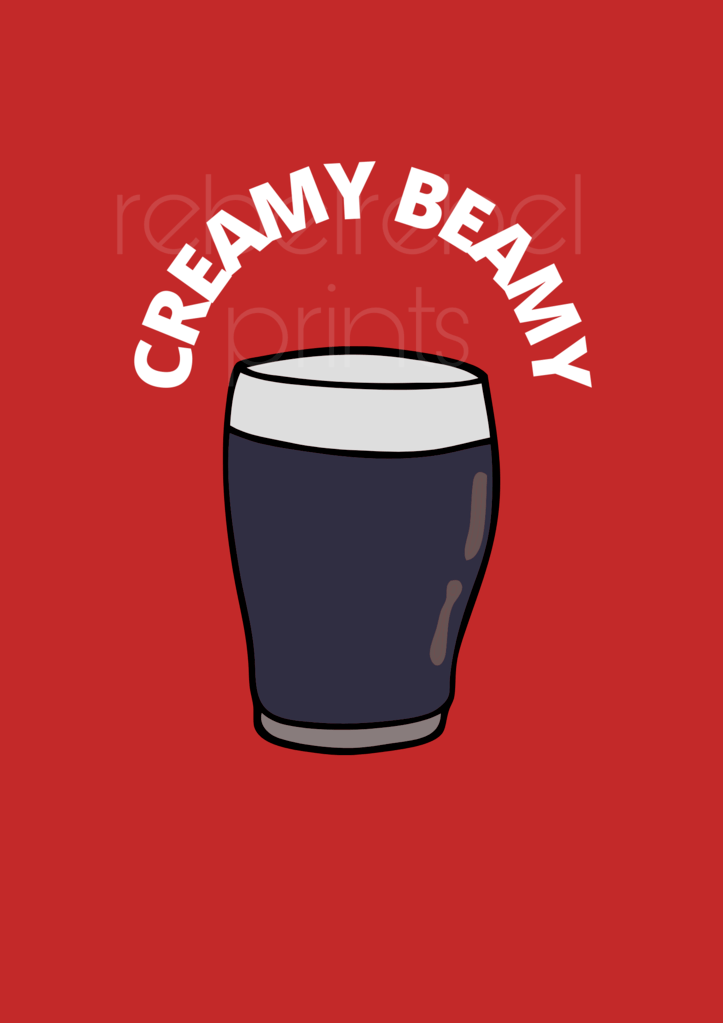 creamy beamy digital print